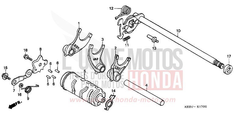 TAMBOUR DE CHANGEMENT de CA125 REBEL MAGNA RED (R201) de 1997
